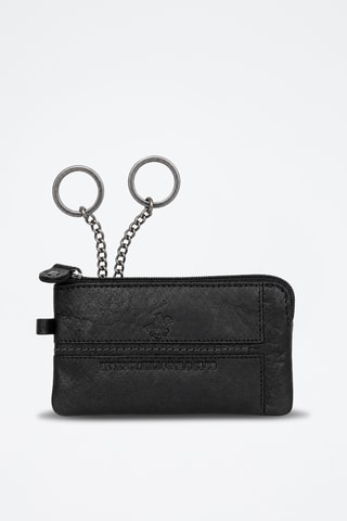 Porte-clés en cuir - Noir