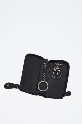 Porte-clés en cuir - Noir