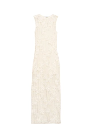 Robe crochet fleurs - Blanc