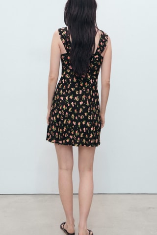Robe col froncé - Rose