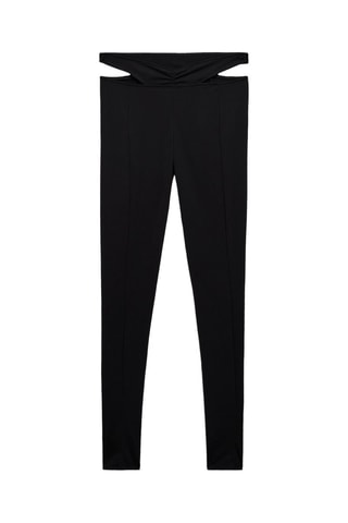 Legging caille à découpe - Noir