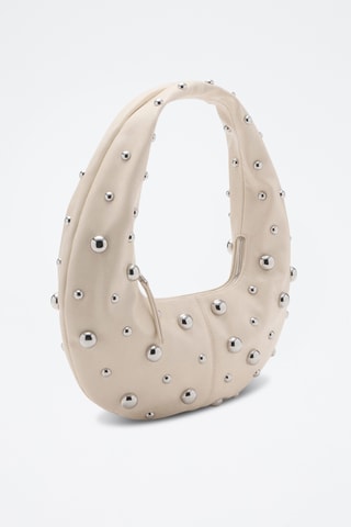 Sac porté épaule clouté - Blanc