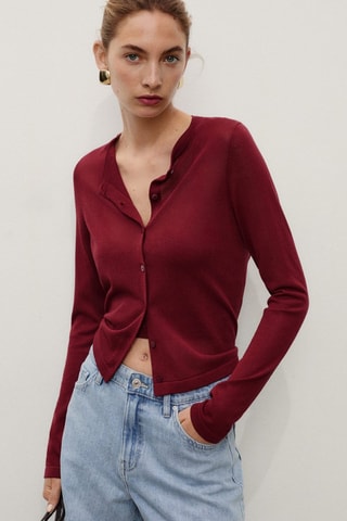 Short en jean droit taille haute - Bleu
