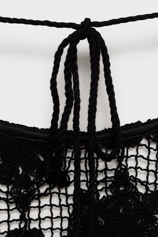 Robe crochet décolletée dans le dos - Noir