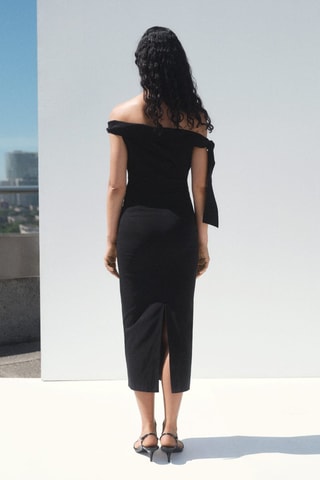 Robe bustier détail nœud - Noir