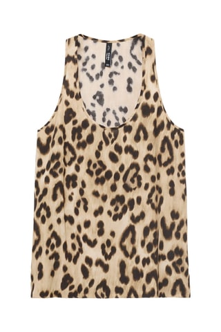Top échancré léopard - Beige