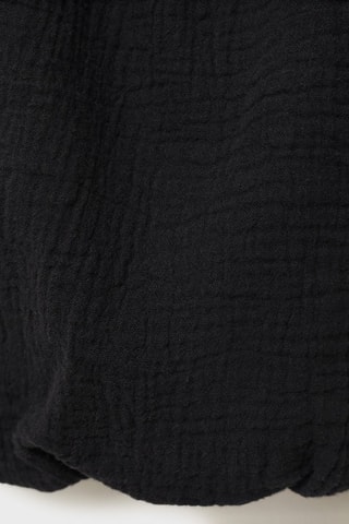 Blouse coton manches bouffantes - Noir