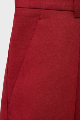Bermuda de costume lin mélangé - Rouge