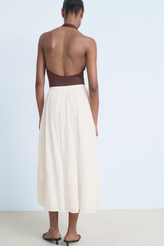 Jupe coton dentelle - Blanc