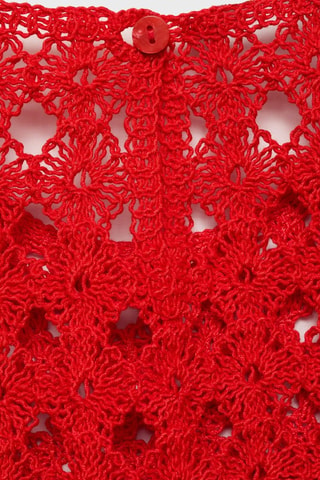 Top maille crochet - Rouge