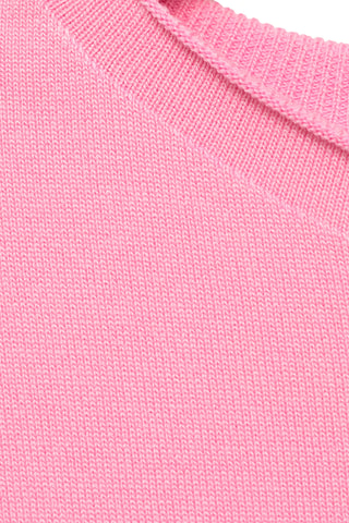 Pull-over maille fine manches courtes - Rose clair
