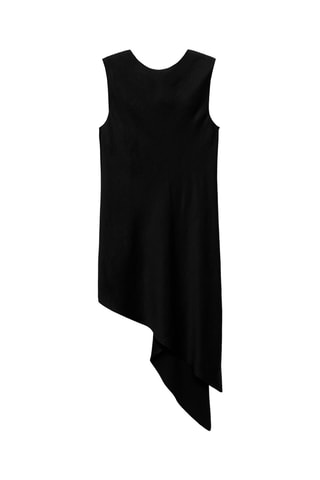 Top satiné asymétrique - Noir