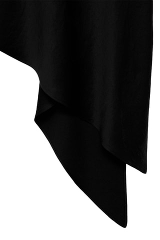 Top satiné asymétrique - Noir