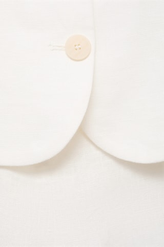 Combinaison en lin style tailleur - Blanc
