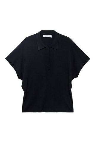 Jersey cuello polo manga corta - Azul marino