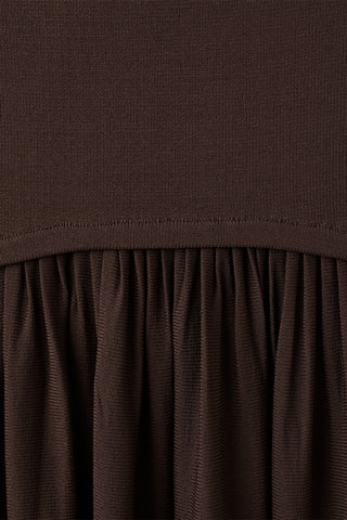 Robe bustier combinée - Marron