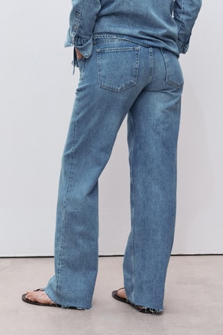 Jean de grossesse wideleg - Bleu
