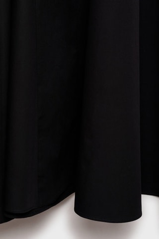 Robe coton évasée - Noir
