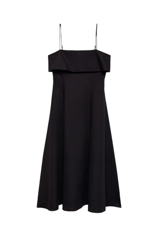Robe coton évasée - Noir