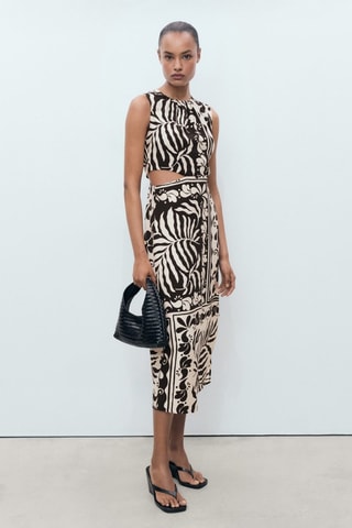Robe midi cut-out - Noir
