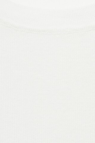 Cárdigan punto algodón manga corta - Blanco