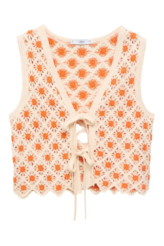 Top crochet nœuds - Orange
