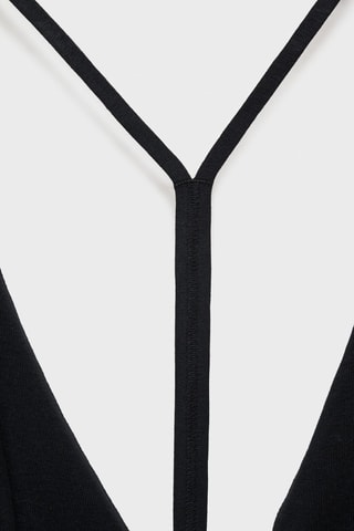 Robe midi décolletée dans le dos - Noir
