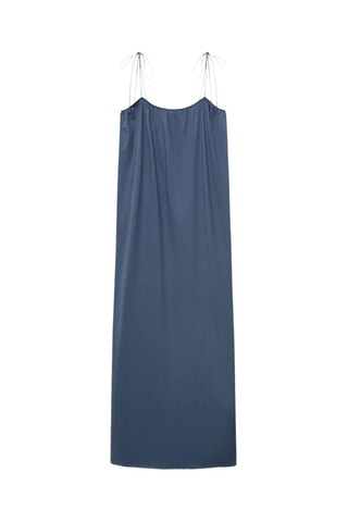 Robe coton nœuds - Bleu