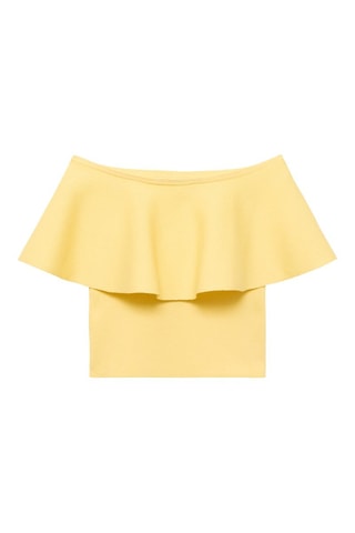 Haut bustier maxi volant - Jaune
