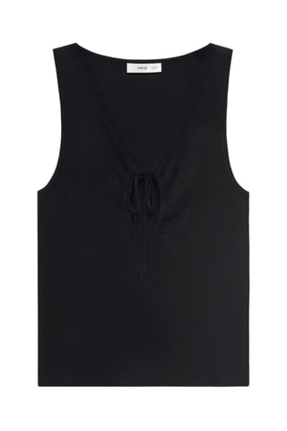 Top maille nœud - Noir