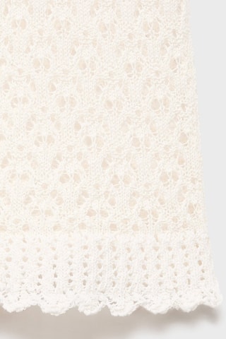 Top maille ajourée - Blanc