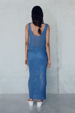 Jupe longue crochet - Bleu