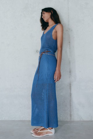 Jupe longue crochet - Bleu