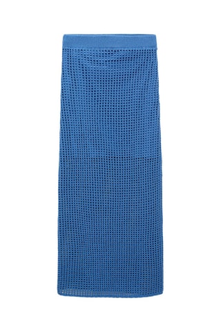 Jupe longue crochet - Bleu