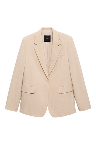 Blazer costume structuré - Beige