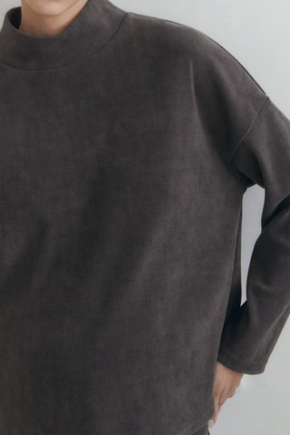 Sweat-shirt en velours côtelé prémaman - Gris