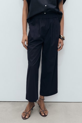 Pantalon droit 7/8 - Bleu marine