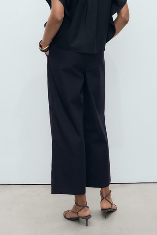 Pantalon droit 7/8 - Bleu marine