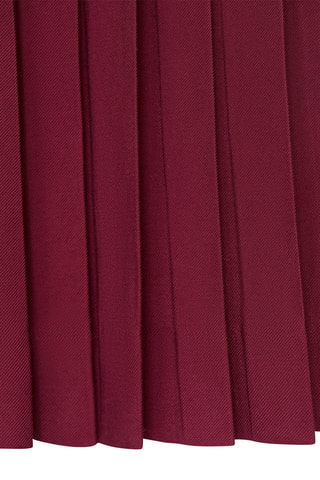 Jupe plissée boucles - Bordeaux