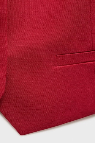 Gilet de costume lin mélangé - Rouge