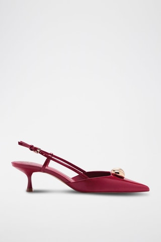 Chaussures à talon détail métallique - Rouge