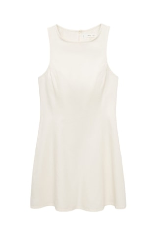 Robe denim évasée - Blanc