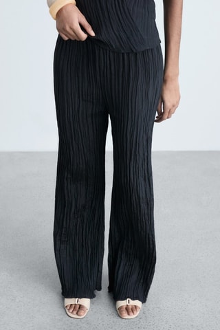 Pantalon droit plissé - Bleu