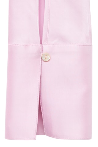 Blouse satinée dos drapé - Rose clair