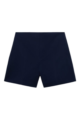 Short droit taille haute - Bleu