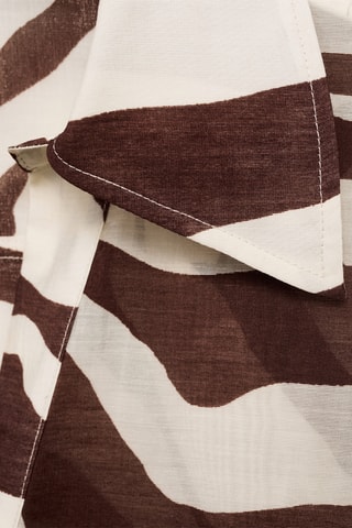 Chemise fluide imprimé zèbre - Écru