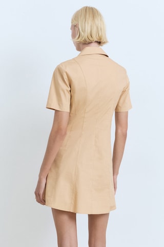 Robe chemisier coton - Marron