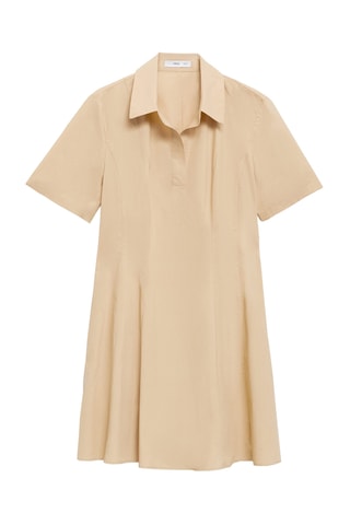 Robe chemisier coton - Marron
