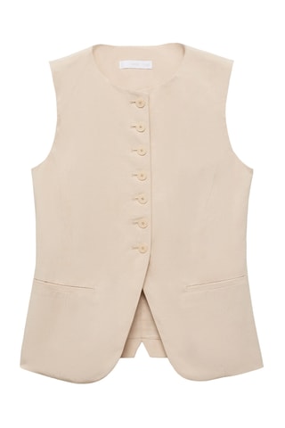 Gilet costume boutons - Beige