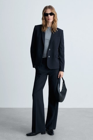 Veste de costume fines rayures - Bleu